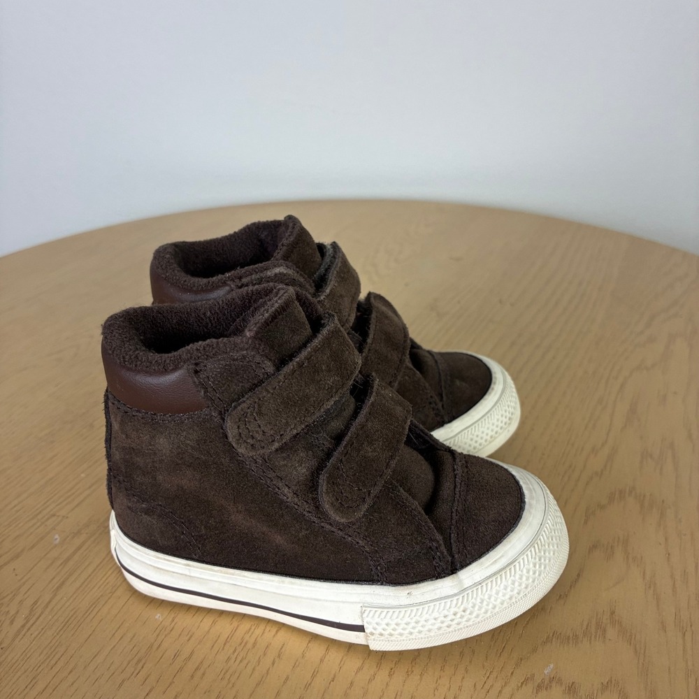 Converse Chuck Taylor All Star Street Mid Brown Suede Infant 4 Retro Fall